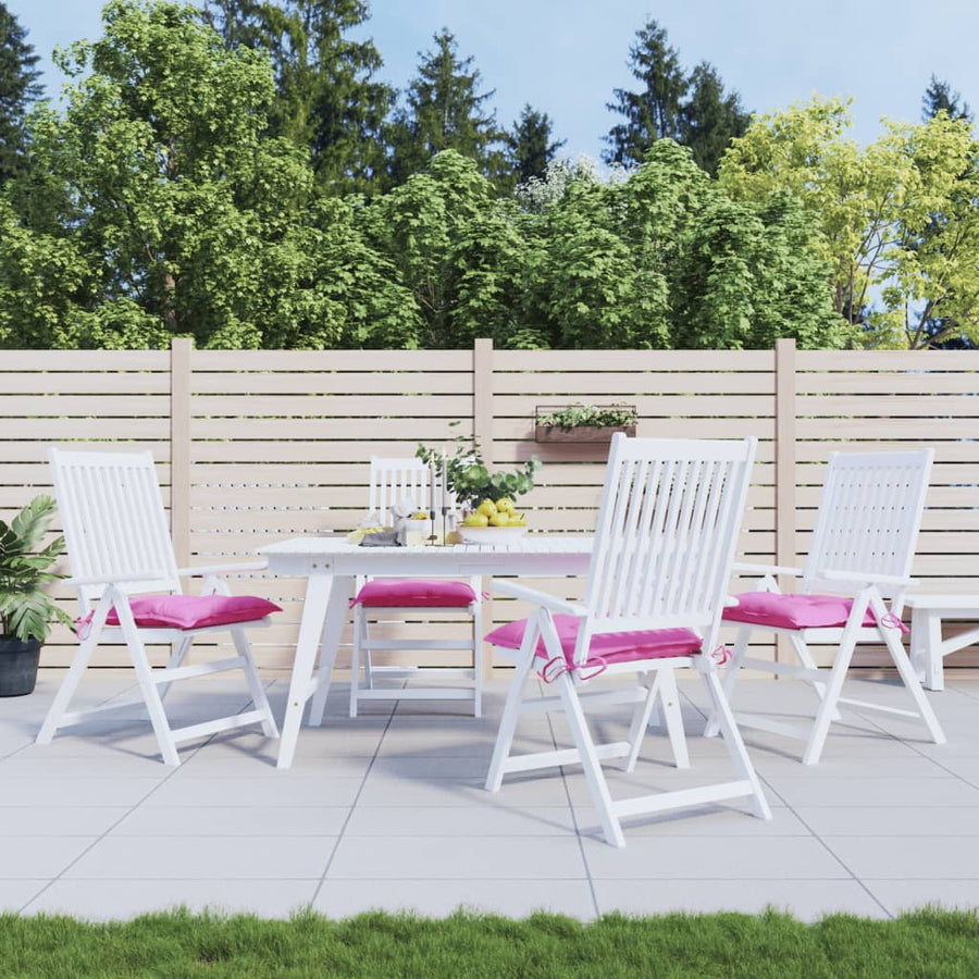 Stoelkussens 4 St 40X40X7 Cm Stof Roze Roze 40 x 40 x 7 cm