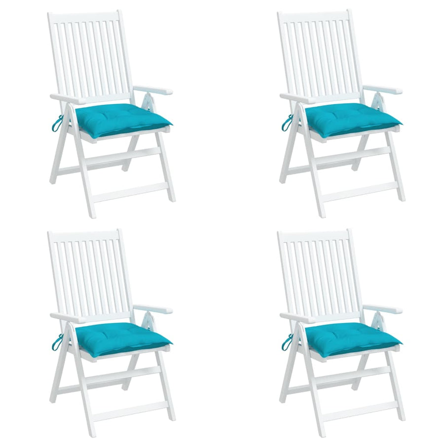 Stoelkussens 4 St 40X40X7 Cm Stof Turquoise 40 x 40 x 7 cm