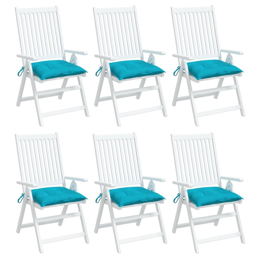 Stoelkussens Stof Turquoise 6 40 x 40 x 7 cm