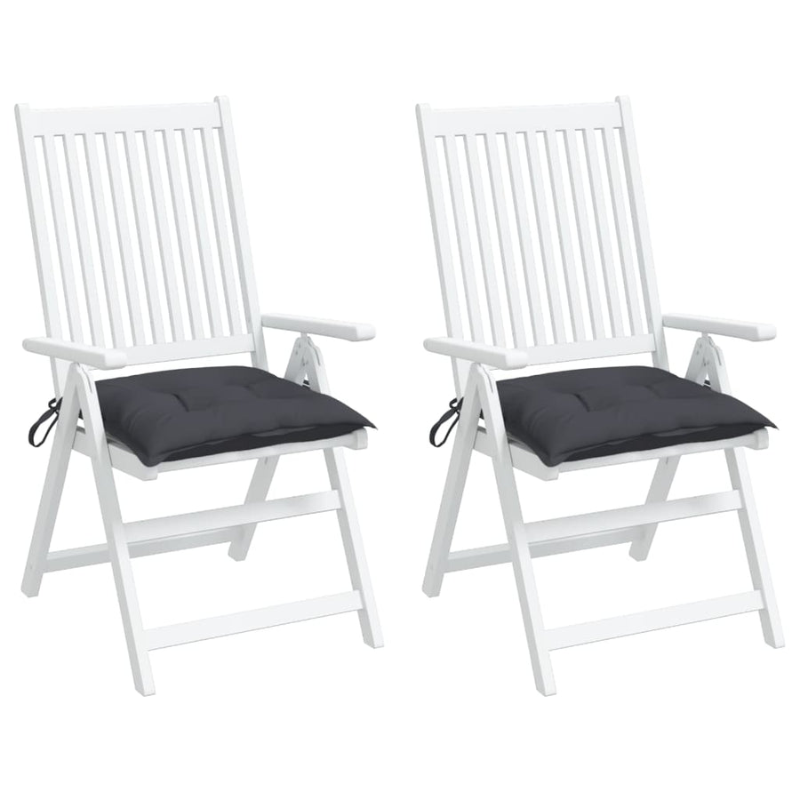 Stoelkussens 2 st 50x50x7 cm oxford stof antracietkleurig