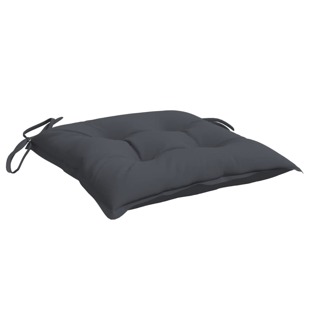 Stoelkussens 2 st 50x50x7 cm oxford stof antracietkleurig
