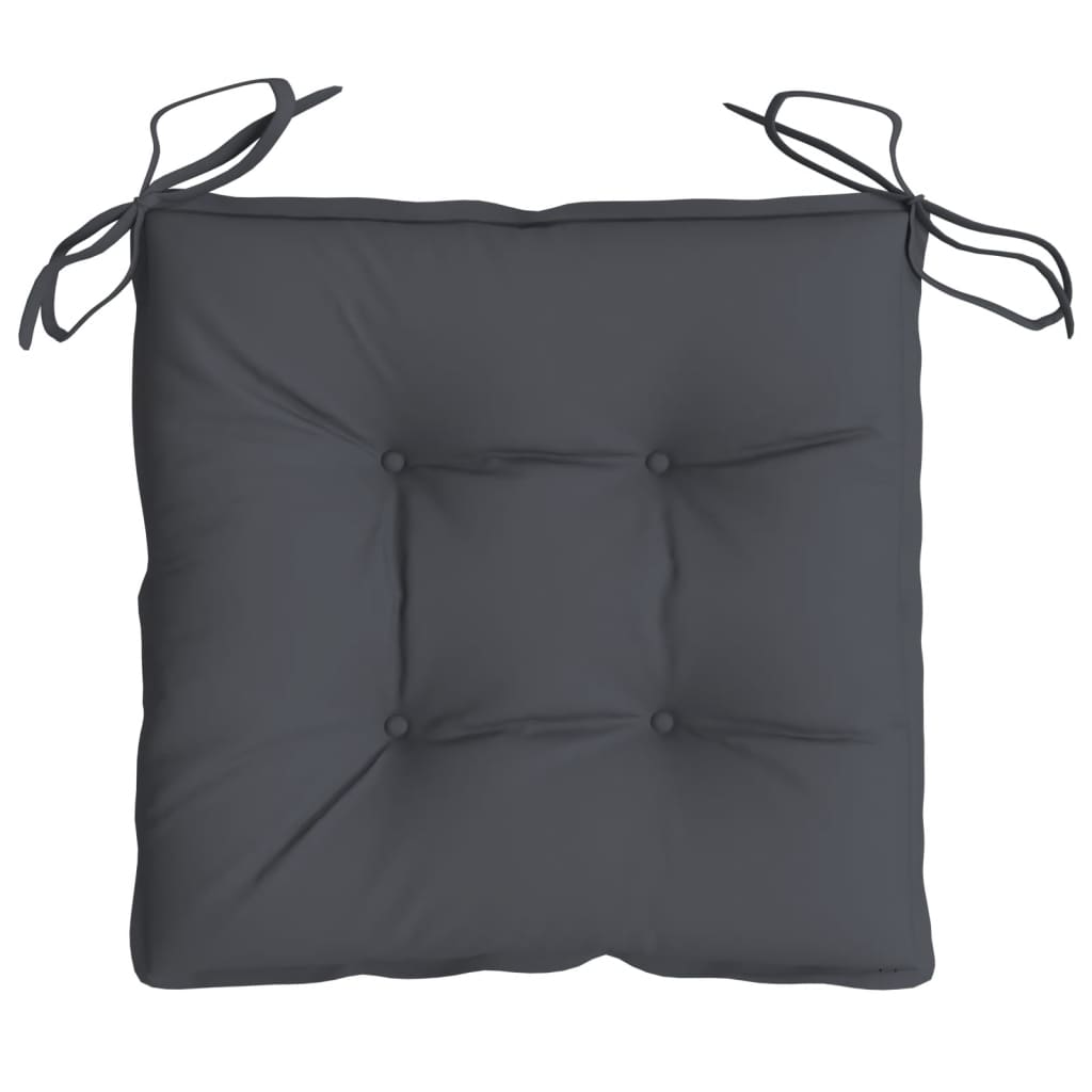 Stoelkussens 2 st 50x50x7 cm oxford stof antracietkleurig