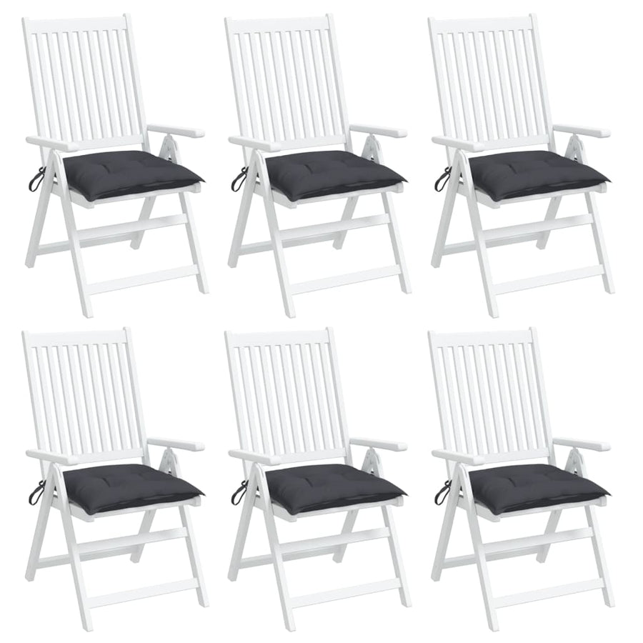 Stoelkussens 6 St 50X50X7 Cm Oxford Stof Antracietkleurig