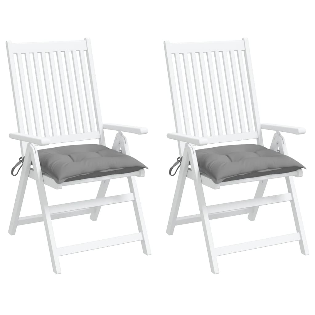 Stoelkussens 2 st 50x50x7 cm oxford stof grijs