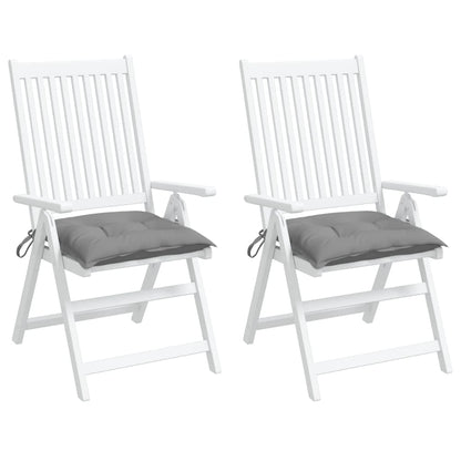 Stoelkussens 2 st 50x50x7 cm oxford stof grijs