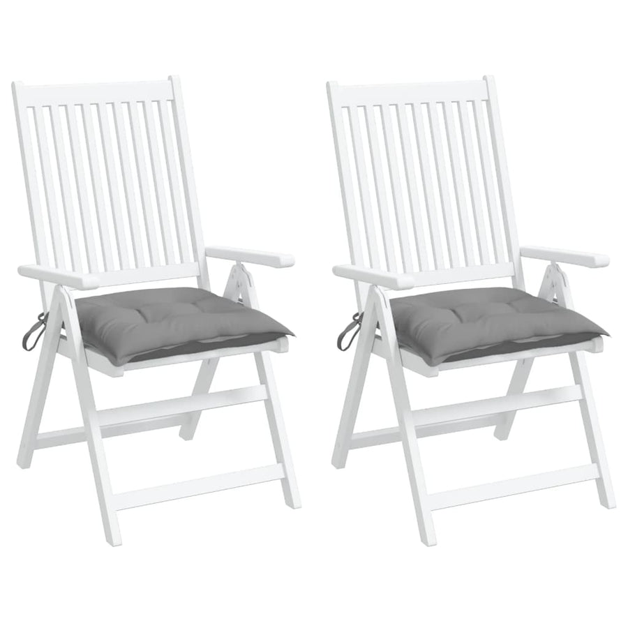 Stoelkussens 2 st 50x50x7 cm oxford stof grijs