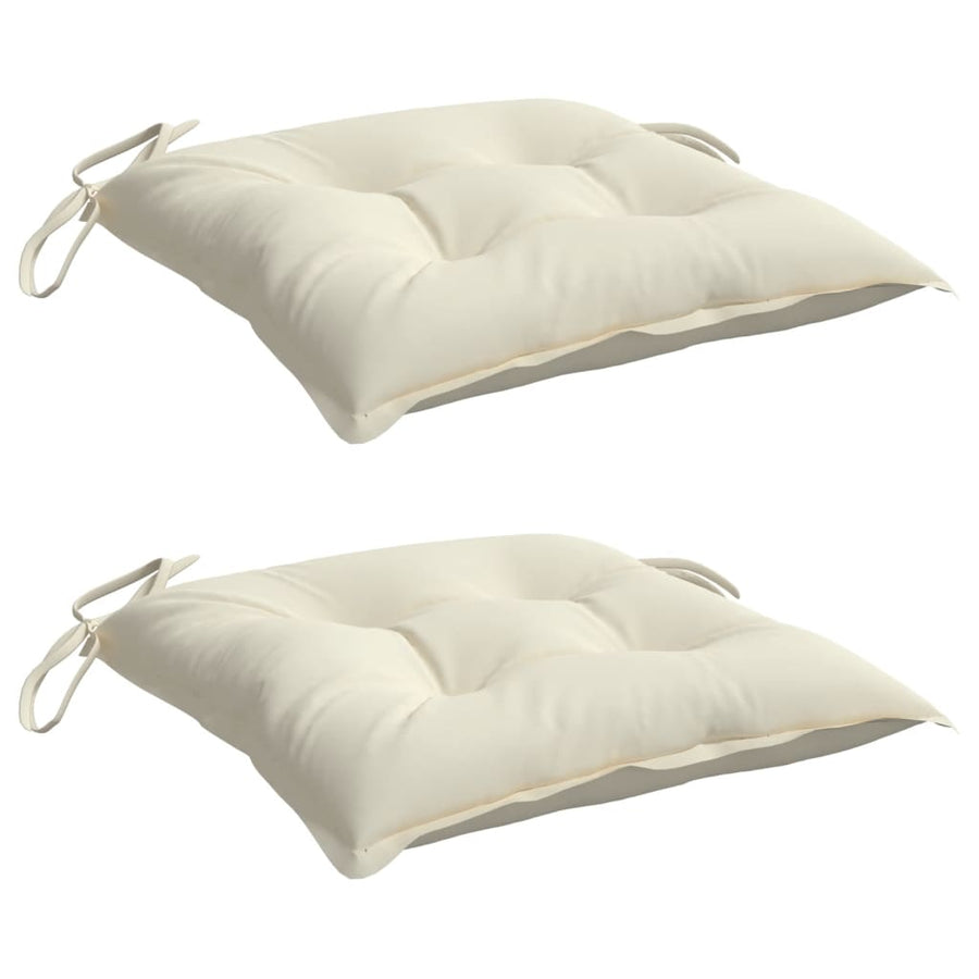 Stoelkussens Oxford Stof Wit 2 50 x 50 x 7 cm Crème
