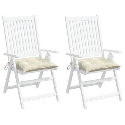 Stoelkussens Oxford Stof Wit 2 50 x 50 x 7 cm Crème