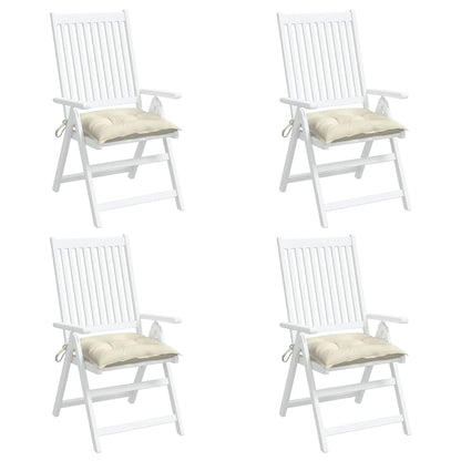 Stoelkussens 4 st 50x50x7 cm oxford stof crèmewit