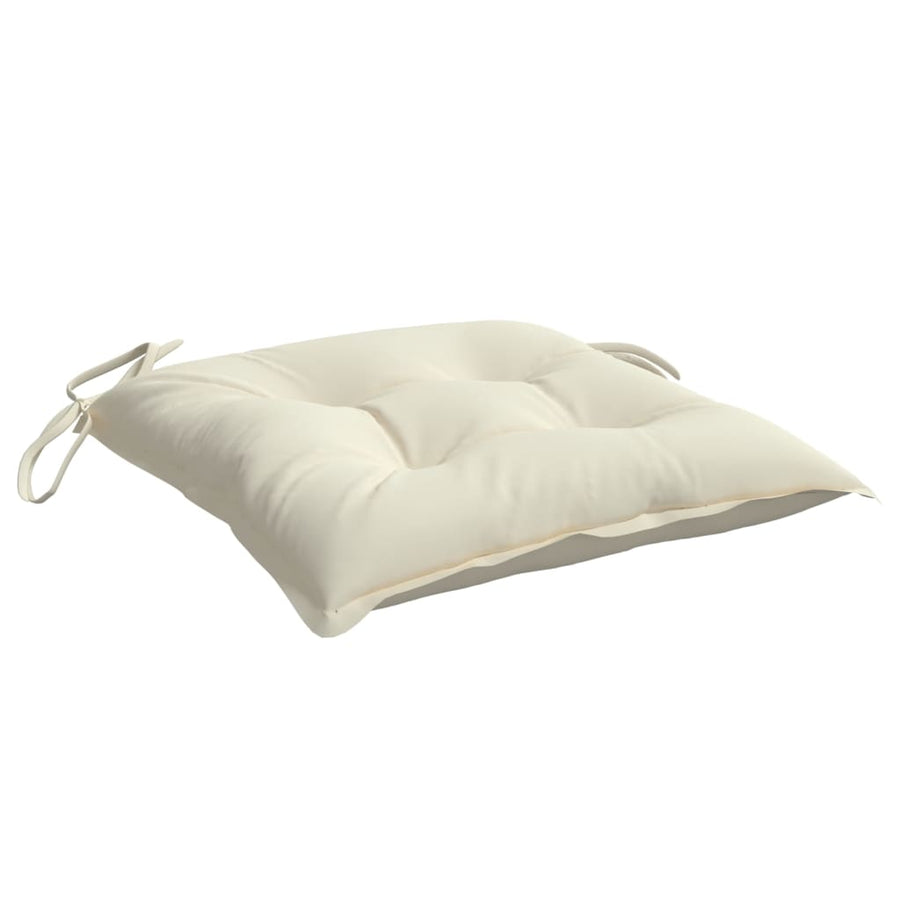Stoelkussens 6 st 50x50x7 cm oxford stof crèmewit
