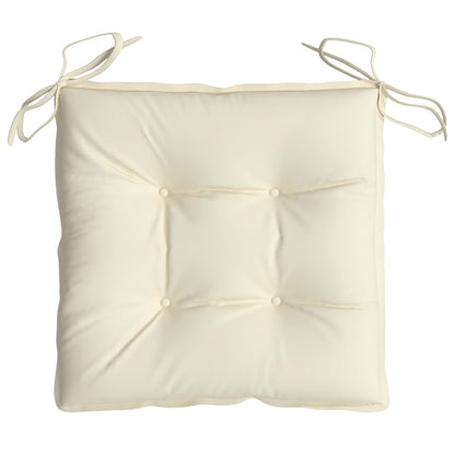 Stoelkussens 6 st 50x50x7 cm oxford stof crèmewit