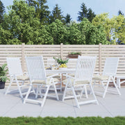 Stoelkussens 6 st 50x50x7 cm crèmewit oxford stof