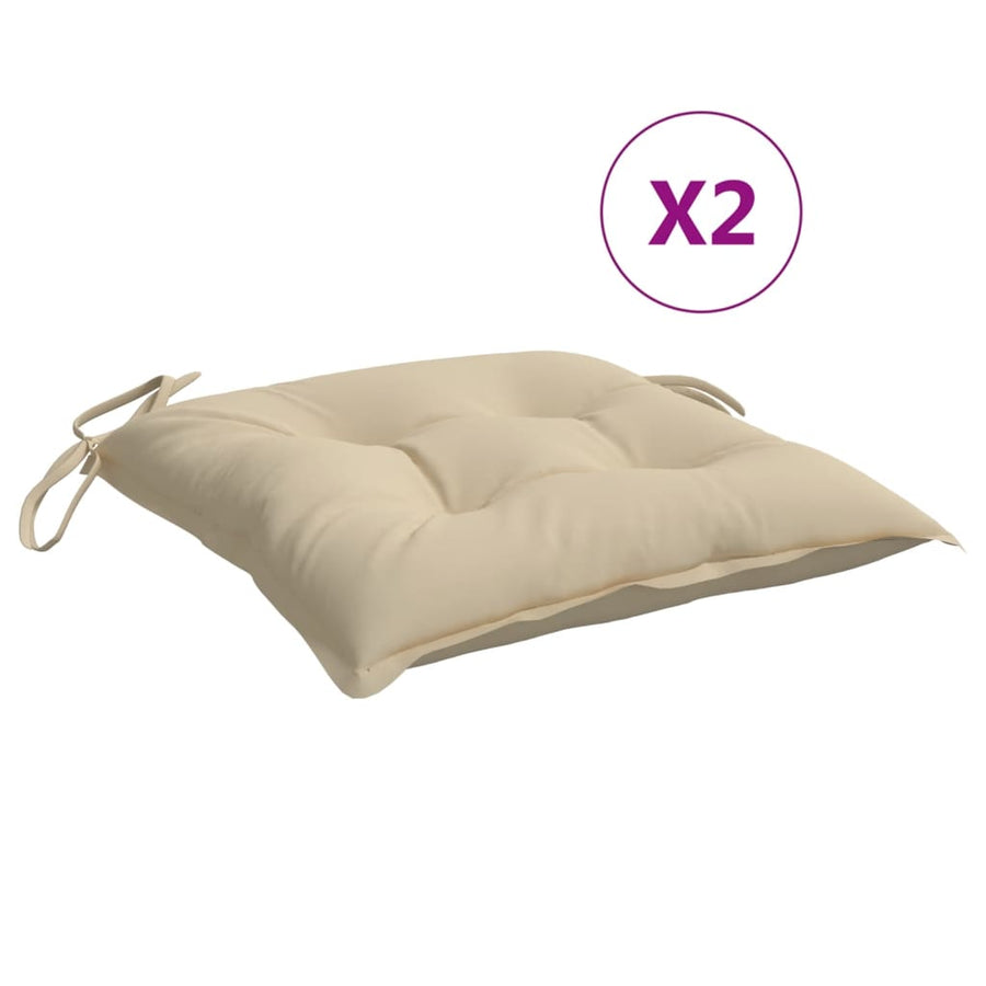 Palletkussens 2 st 50x50x7 cm oxford stof beige