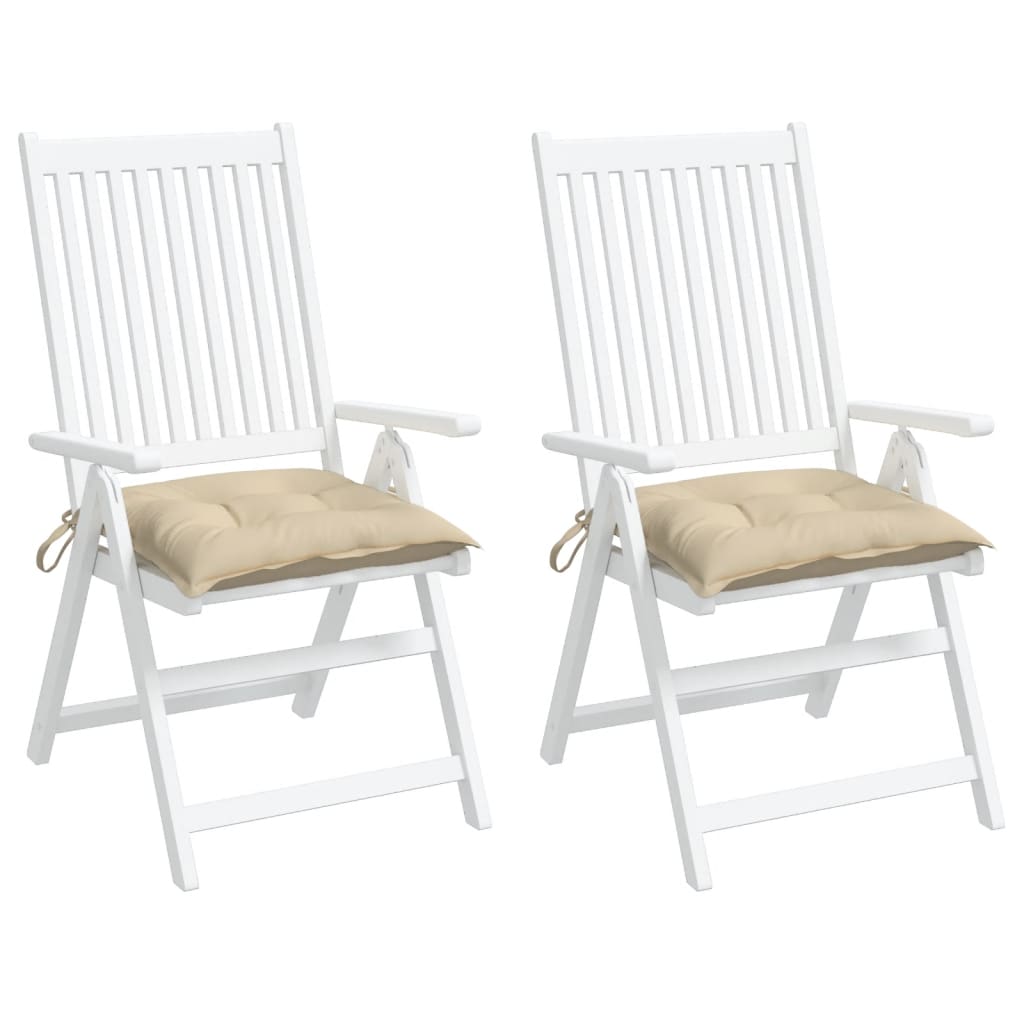 Palletkussens 2 st 50x50x7 cm oxford stof beige