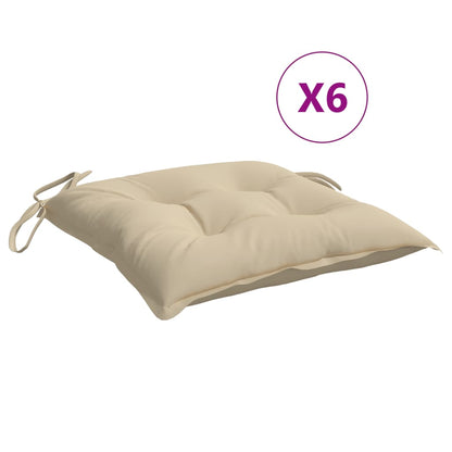Palletkussens 6 st 50x50x7 cm oxford stof beige