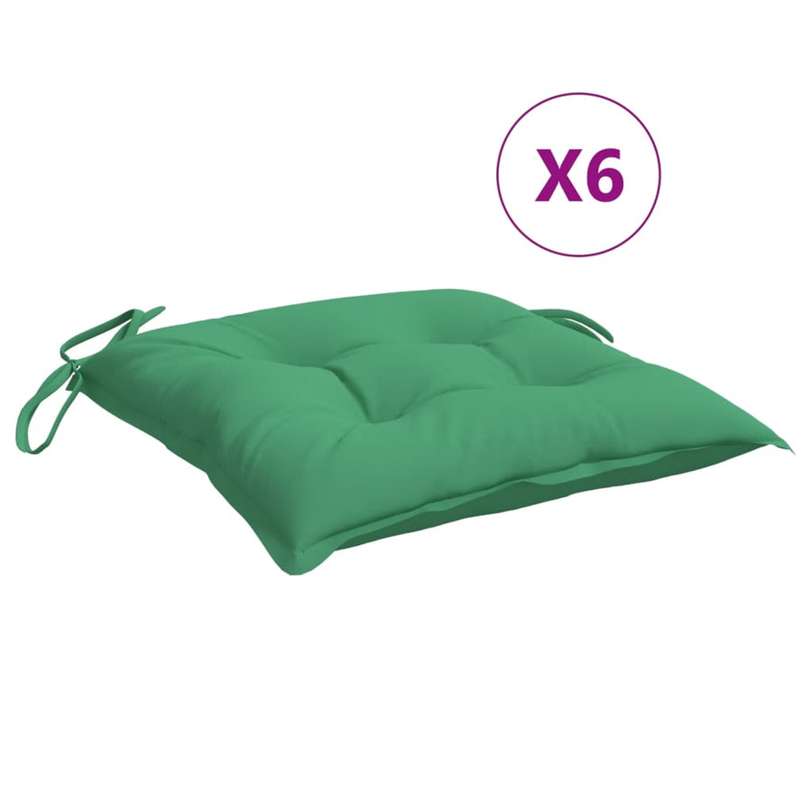 Palletkussens 6 st 50x50x7 cm oxford stof groen