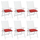 Pallet cushions 6 pcs 50x50x7 cm oxford fabric red