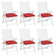 Palletkussens 6 st 50x50x7 cm rood