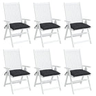 Palletkussens 6 st 50x50x7 cm zwart