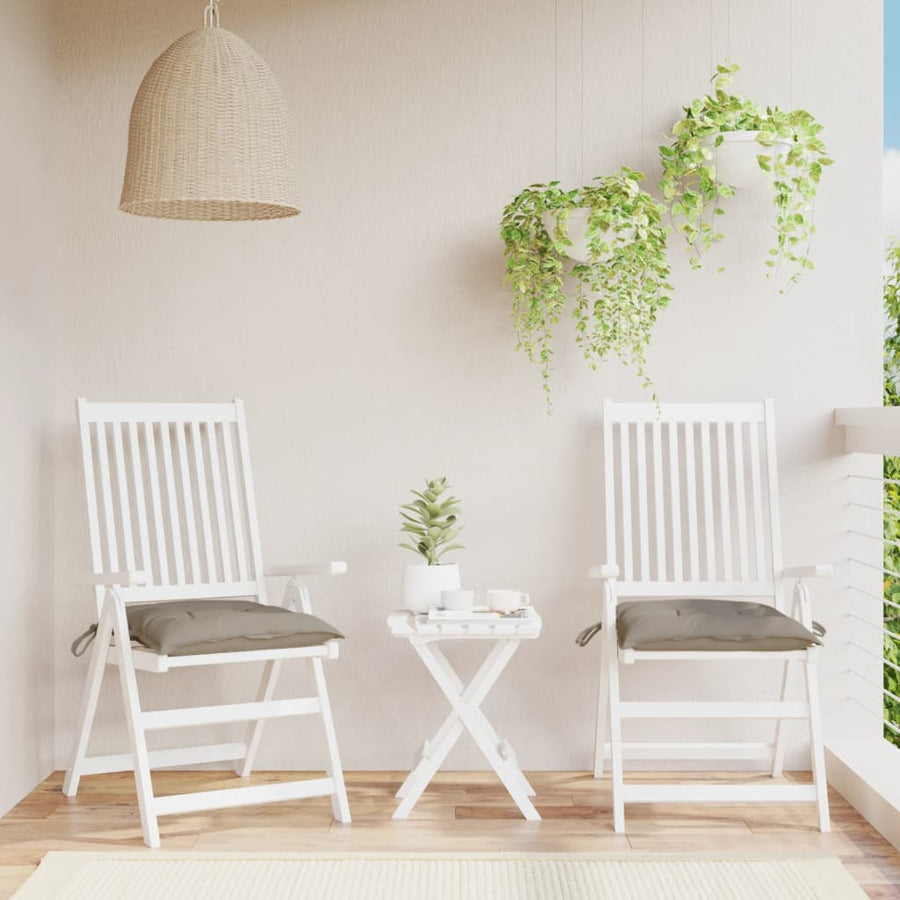 Palletkussens 2 st 50x50x7 cm oxford stof taupe