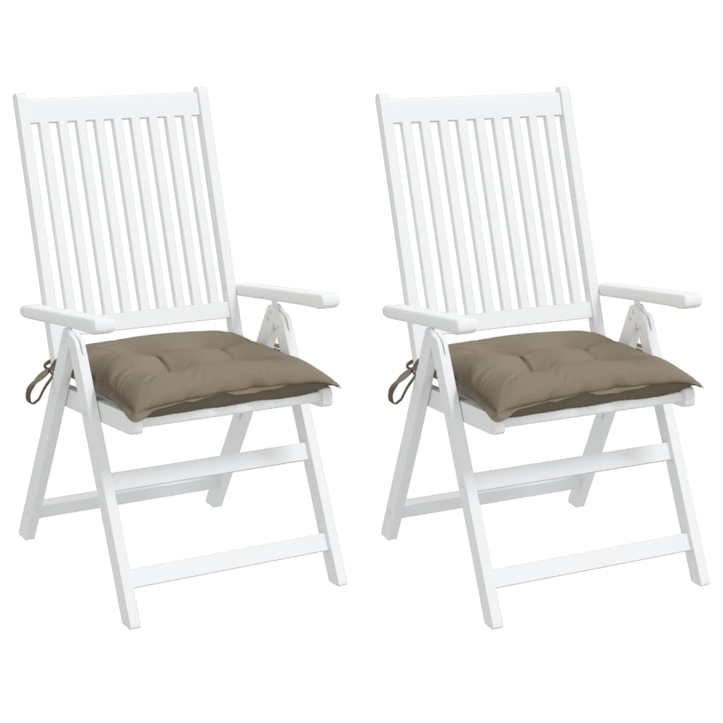 Palletkussens 2 st 50x50x7 cm oxford stof taupe
