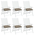 Palletkussens 6 stuks 50x50x7 cm taupe oxford stof