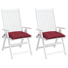 Palletkussens 2 st 50x50x7 cm oxford wijnrood