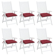 Palletkussens 6 st 50x50x7 cm oxford wijnrood