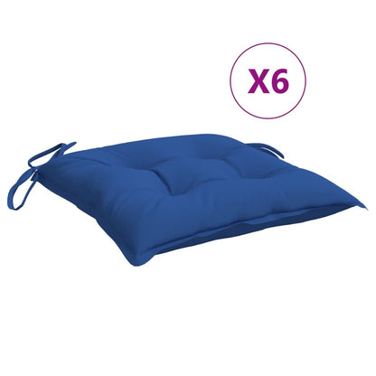 Palletkussens 6 st 50x50x7 cm oxford stof blauw