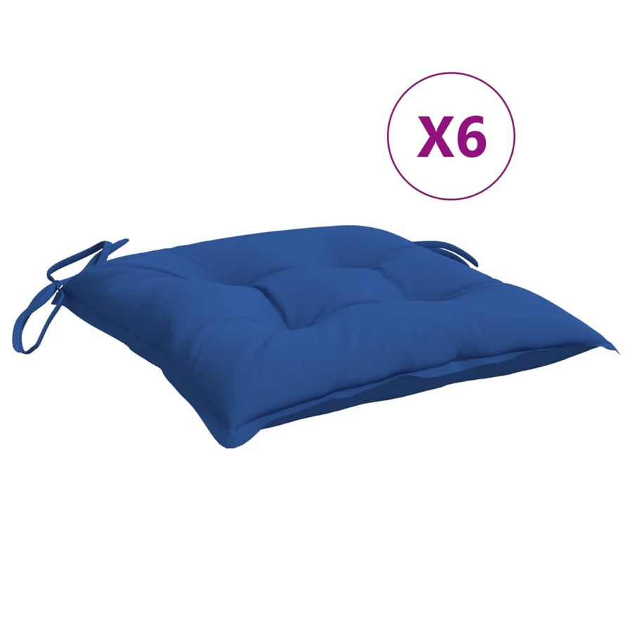 Palletkussens 6 st 50x50x7 cm oxford stof blauw