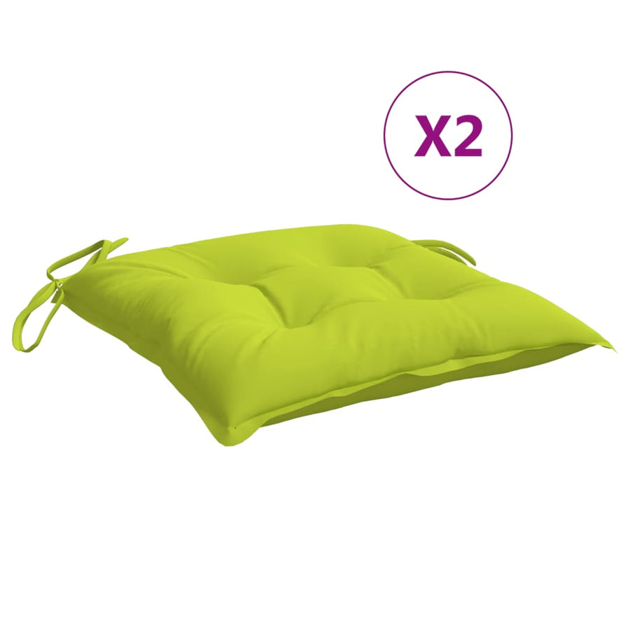 Palletkussens 2 st 50x50x7 cm oxford stof felgroen