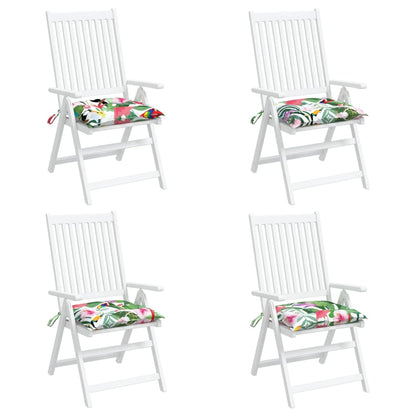 Stoelkussens Stof Meerkleurig Groen En Roze 4 50 x 50 x 7 cm