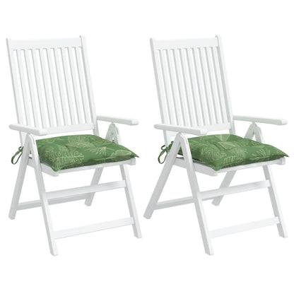 Stoelkussens 2 St Bladpatroon 50X50X7 Cm Stof 50 x 50 x 7 cm