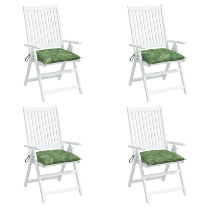 Stoelkussens Stof Bladpatroon 4 50 x 50 x 7 cm