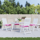 Stoelkussens 4 st 50x50x7 cm roze oxford stof