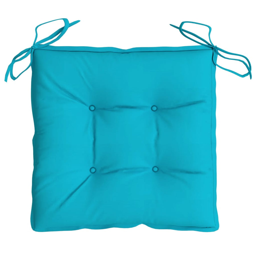 Stoelkussens 2 St 50X50X7 Cm Stof Turquoise Turquoise 50 x 50 x 7 cm