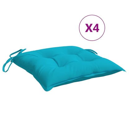 Stoelkussens Stof Turquoise 4 50 x 50 x 7 cm
