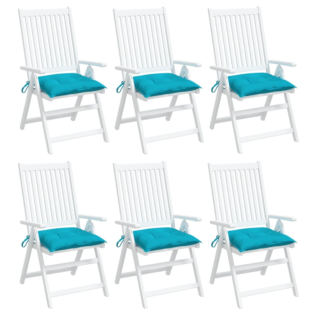 Stoelkussens Stof Turquoise 6 50 x 50 x 7 cm