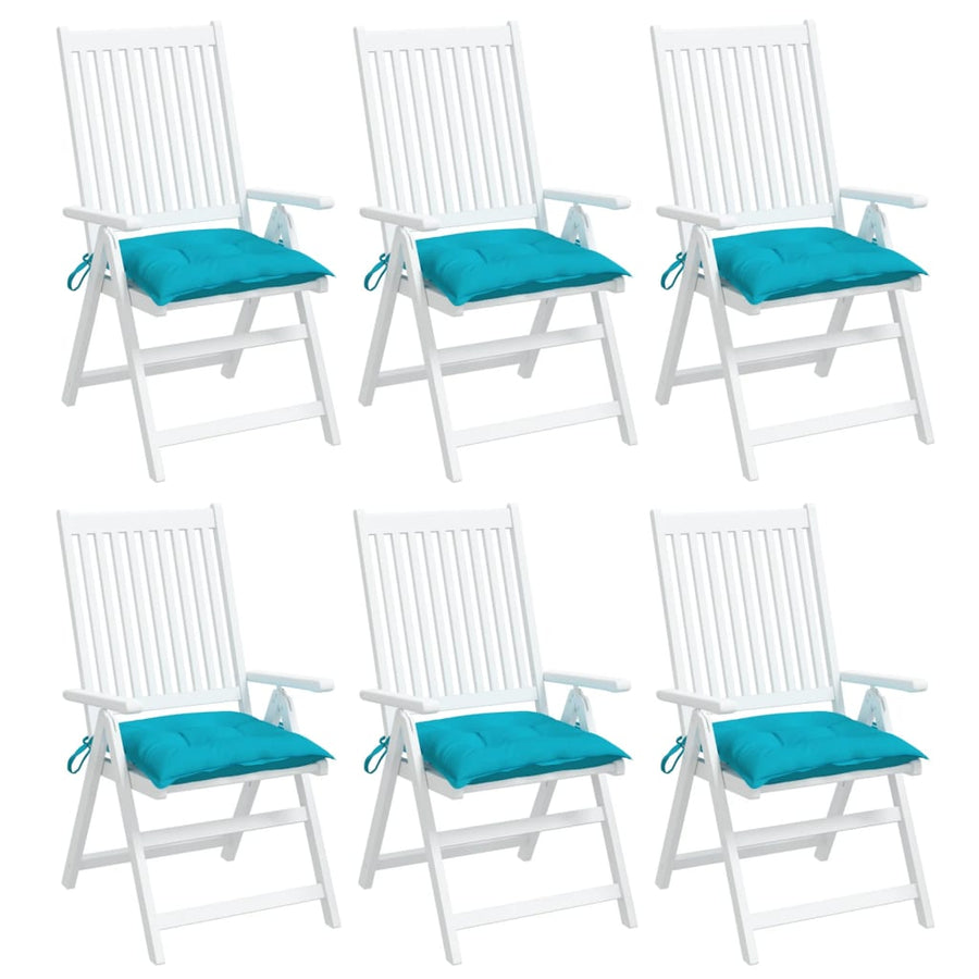 Stoelkussens Stof Turquoise 6 50 x 50 x 7 cm