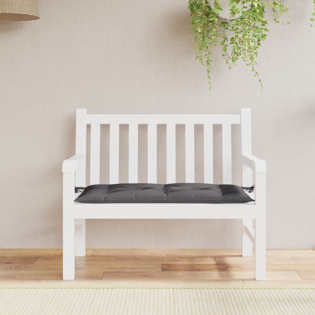 Tuinbankkussen 100x50x7 cm oxford stof antracietkleurig