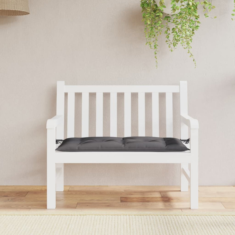 Tuinbankkussen 100x50x7 cm oxford stof antracietkleurig