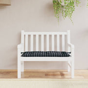 Tuinbankkussen 180x50x7 cm oxford stof ruitpatroon zwart
