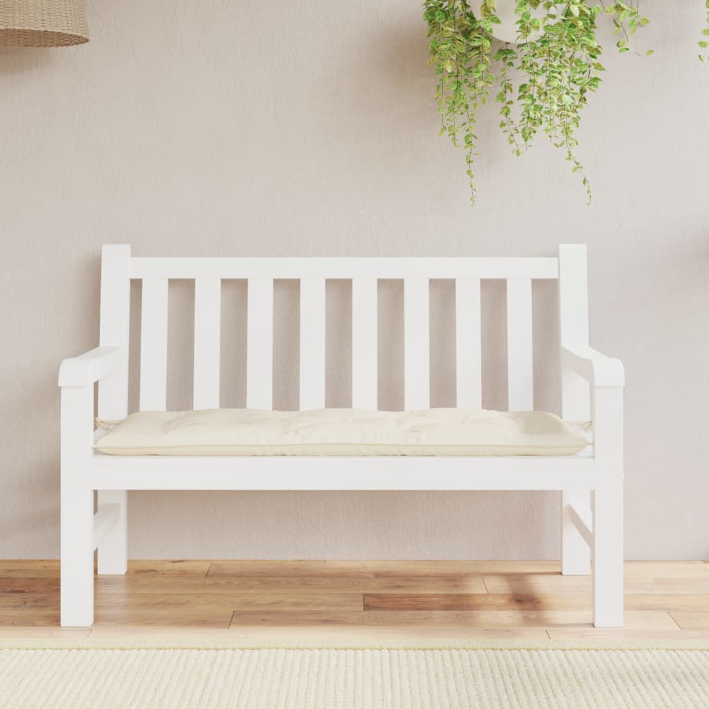 Tuinbankkussen Oxford Stof Kleurig 120 x 50 x 7 cm Crème