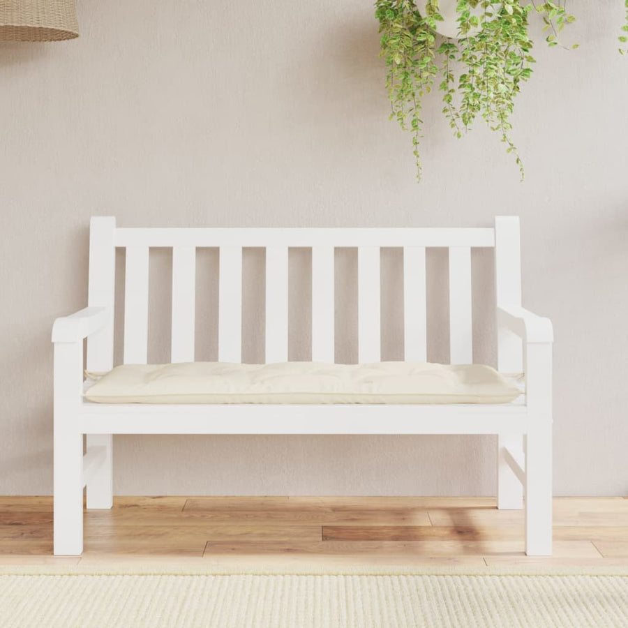 Tuinbankkussen Oxford Stof Kleurig 120 x 50 x 7 cm Crème