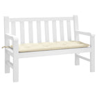 Tuinbankkussen 120x50x7 cm crèmekleurig oxford stof