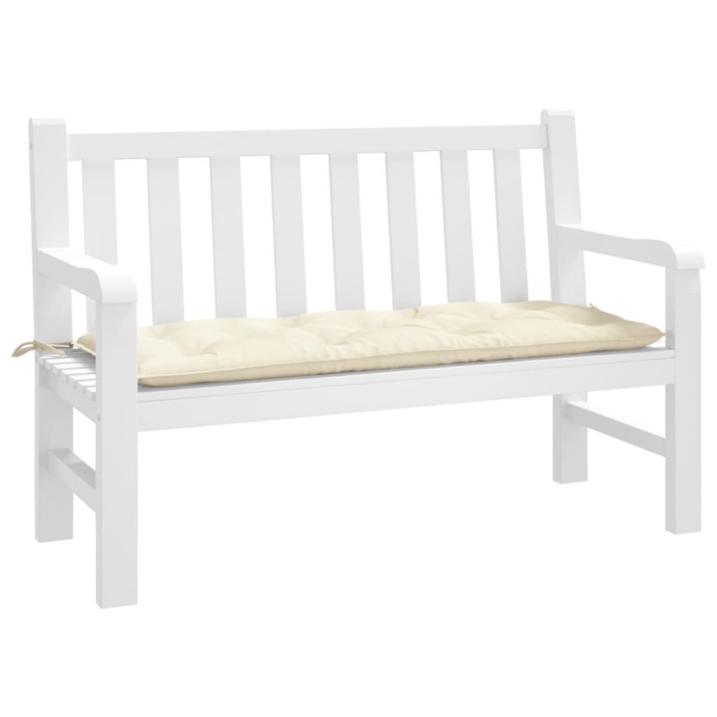 Tuinbankkussen Oxford Stof Kleurig 120 x 50 x 7 cm Crème