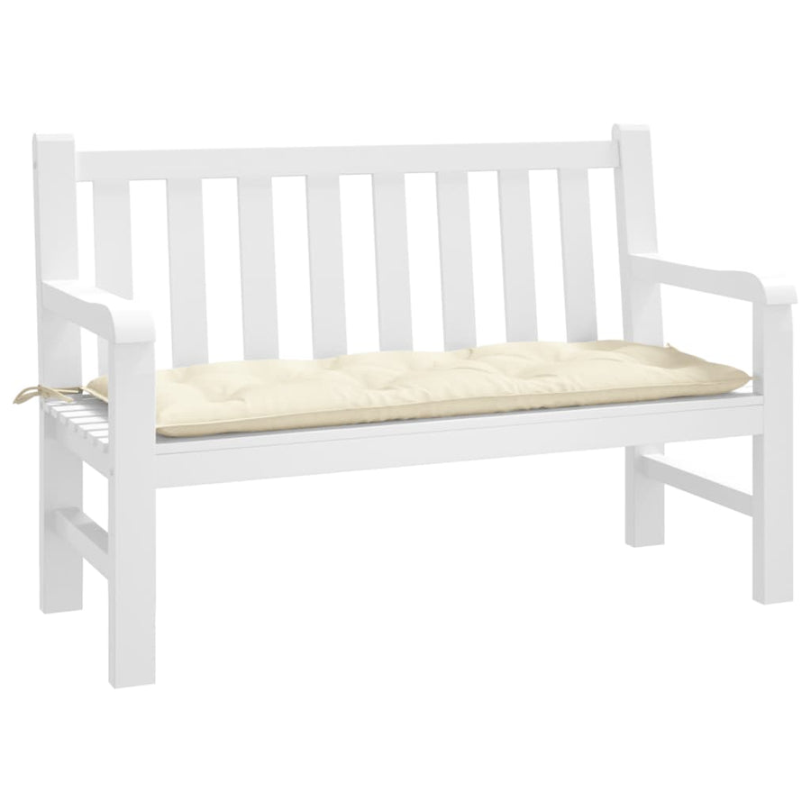 Tuinbankkussen Oxford Stof Kleurig 120 x 50 x 7 cm Crème