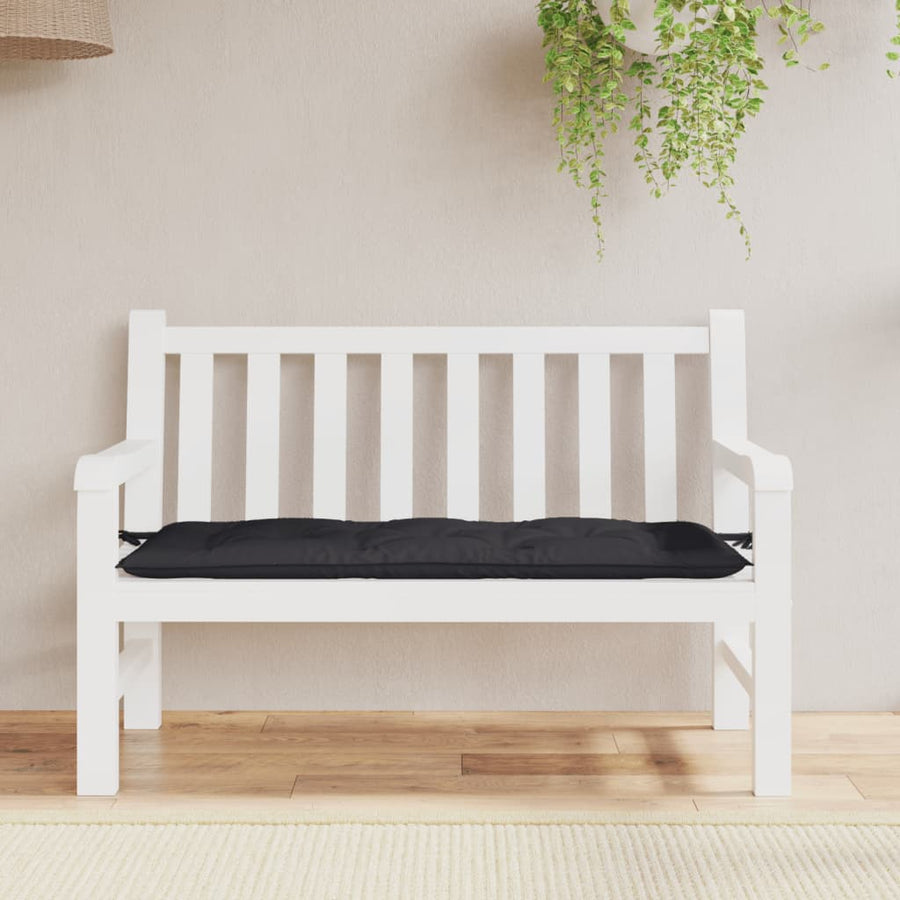 Tuinbankkussen 120X50X7 Cm Oxford Stof Zwart