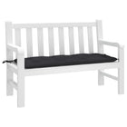 Tuinbankkussen 120x50x7 cm zwart oxford stof