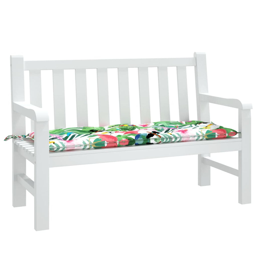 Tuinbankkussen Stof Meerkleurig 120 x 50 x 7 cm Groen en roze